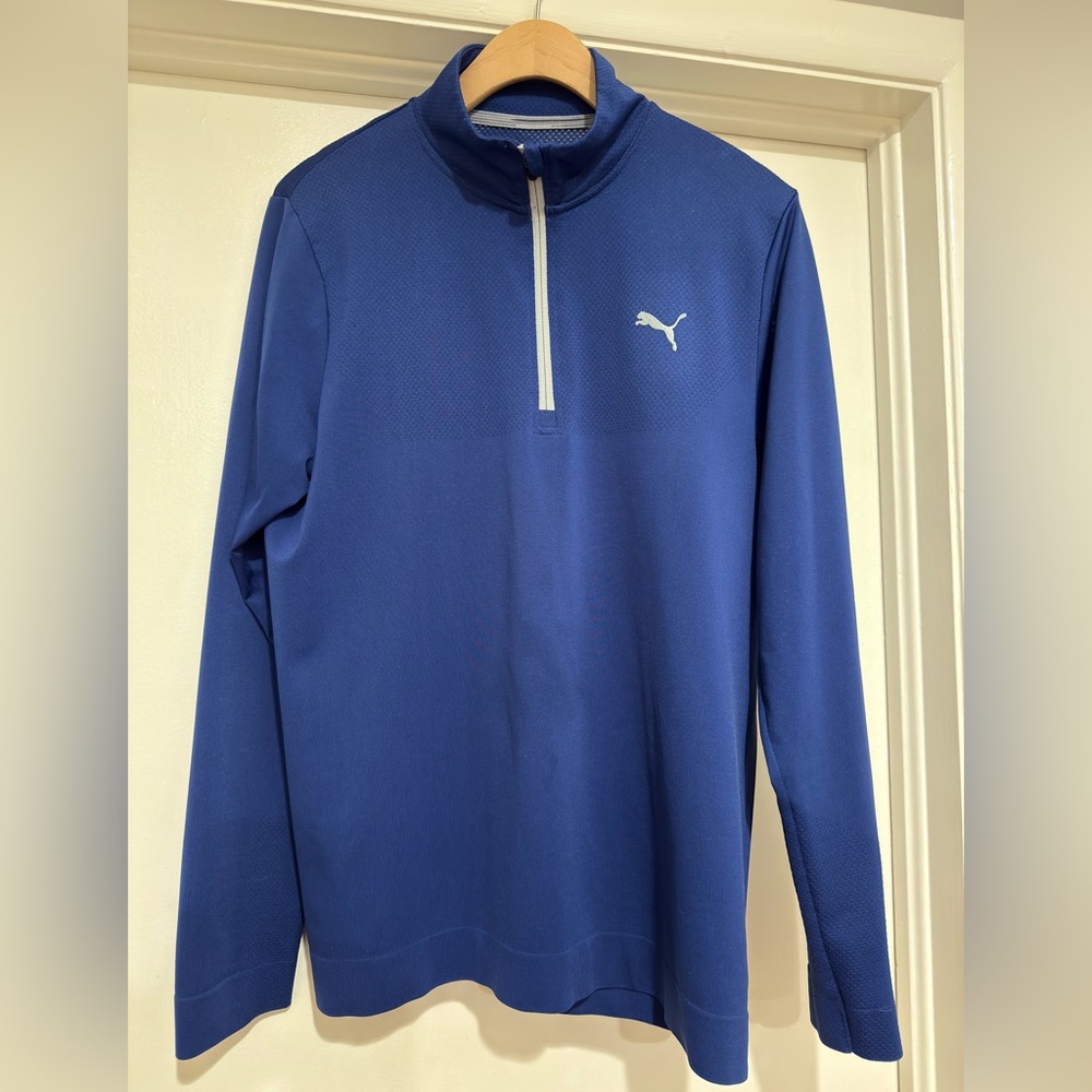 Puma Navy Blue Men's Quarter-Zip Golf Pullover